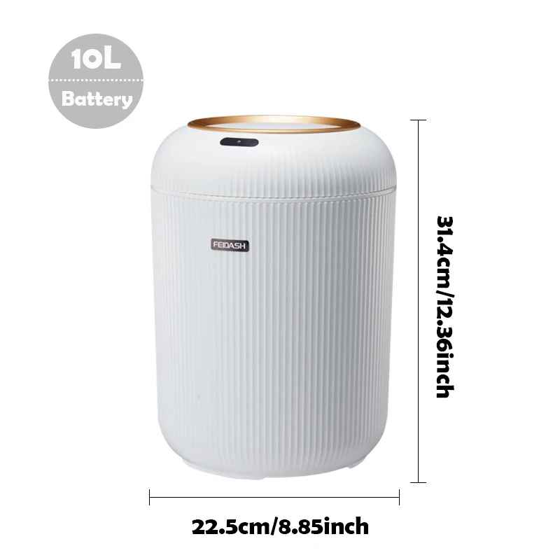 Poubelle electrique | 10 Litres Intelligente Ronde