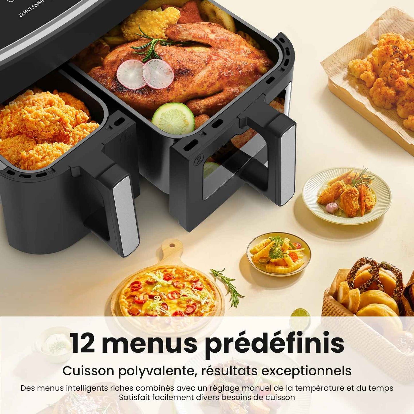 Friteuse à air chaud - Double Puissance