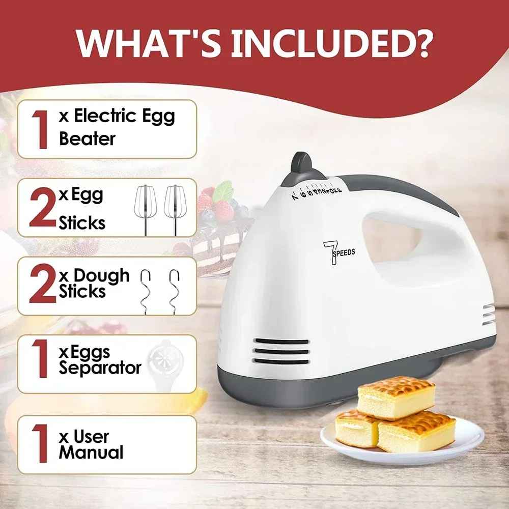 Malaxeur | 7 vitesse 300W Mousseur à Lait