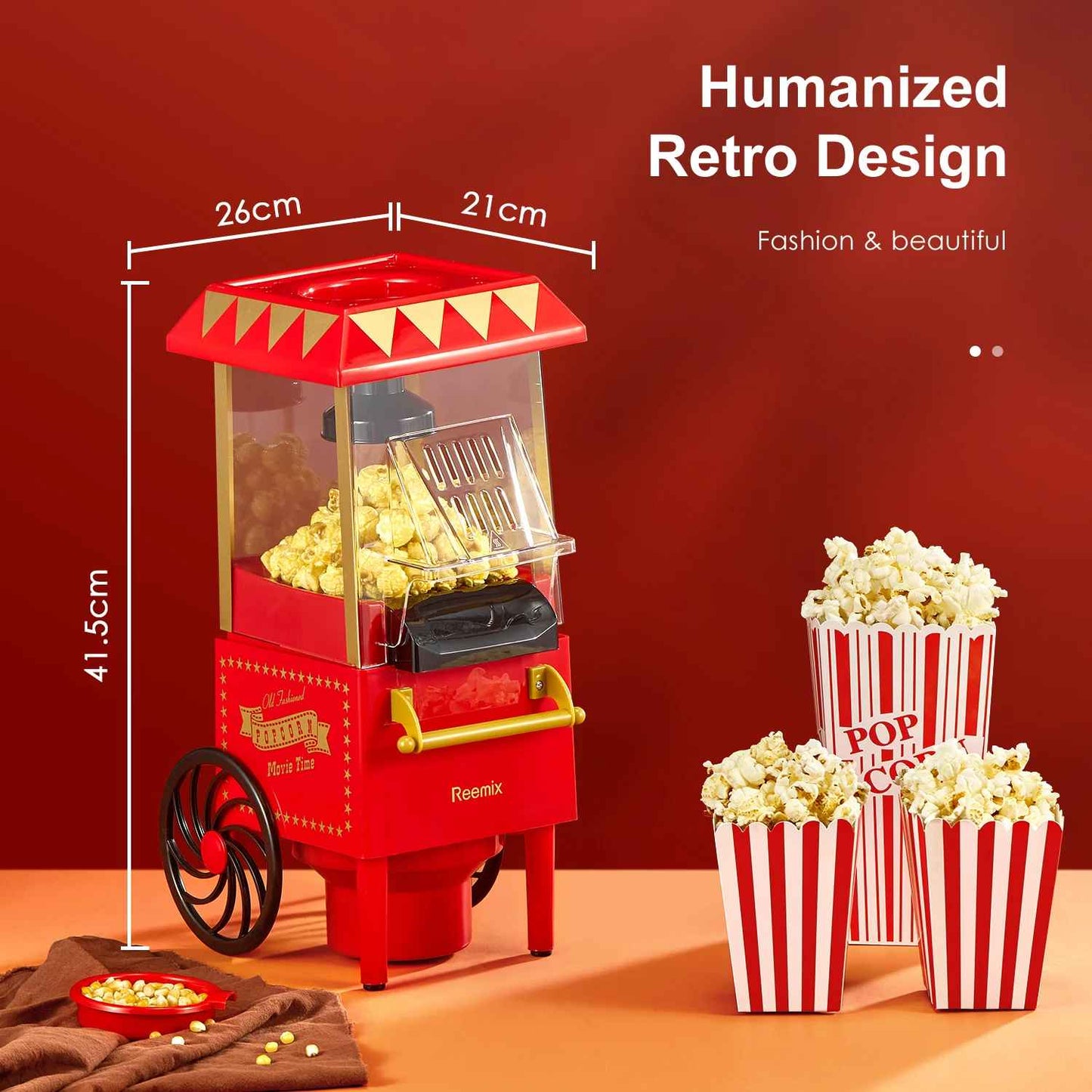 Machine a popcorn | Cozeemax Sans Huile ou Graisse