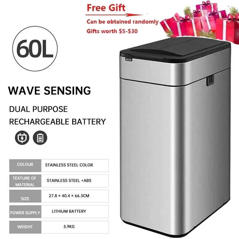 Poubelle electrique | 30-40-50-60 Litres Inox