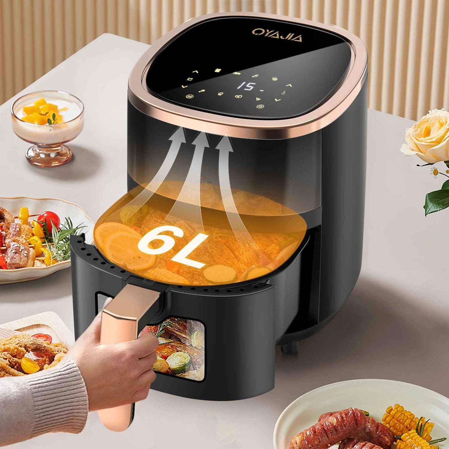 Friteuse à air chaud | 1800 Watts 6 Litres