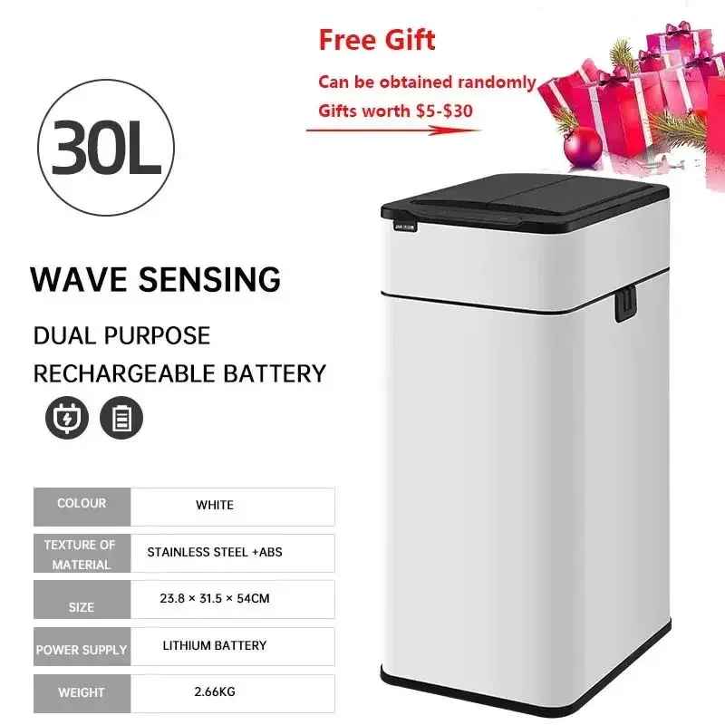 Poubelle electrique | 30-40-50-60 Litres Inox