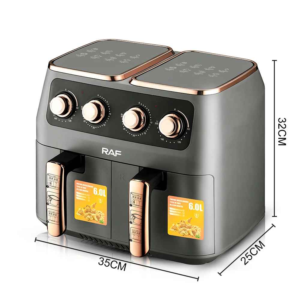 Friteuse à air chaud - 2x6L 2800 Watts