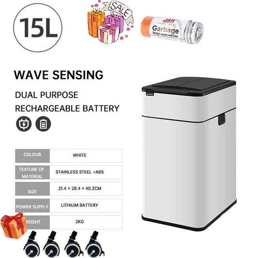 Poubelle electrique | 15-60L Intelligente Rechargeable
