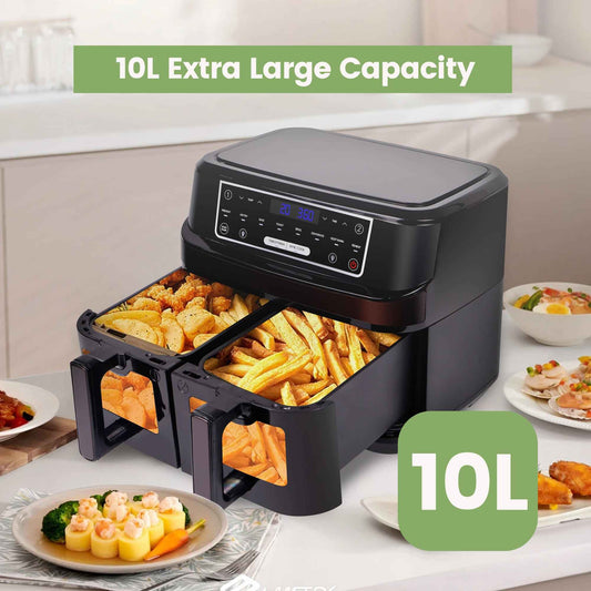 Friteuse à air chaud | 2 Tiroirs 10L