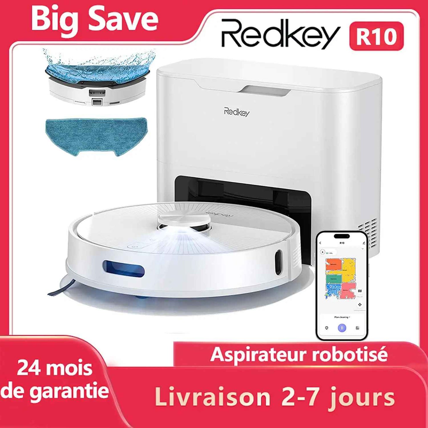 Aspirateur Robot - Redkey R10