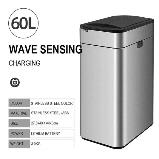 Poubelle electrique | 60 Litres Intelligente Inox