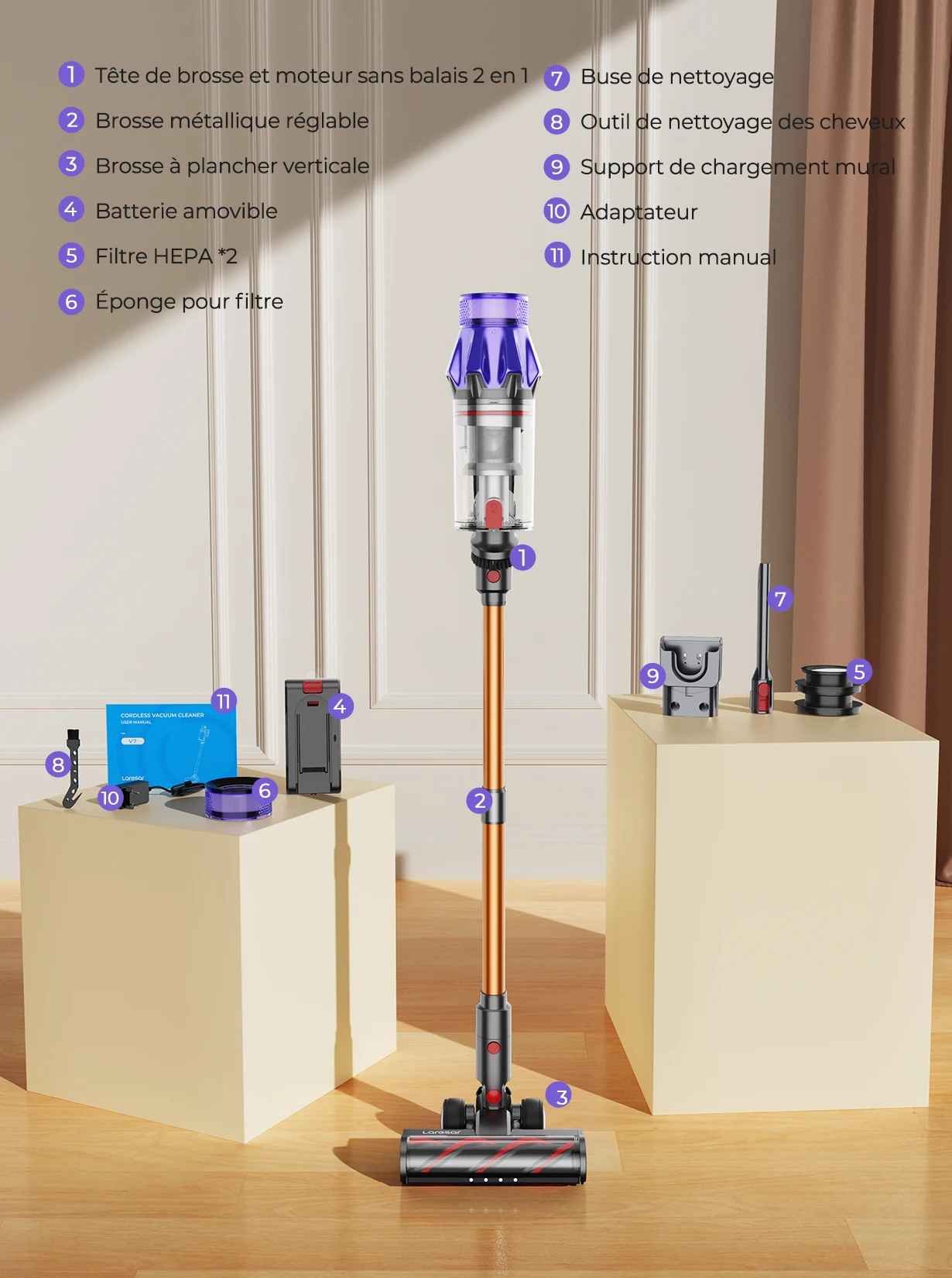 Aspirateur sans fil - Laresar V7