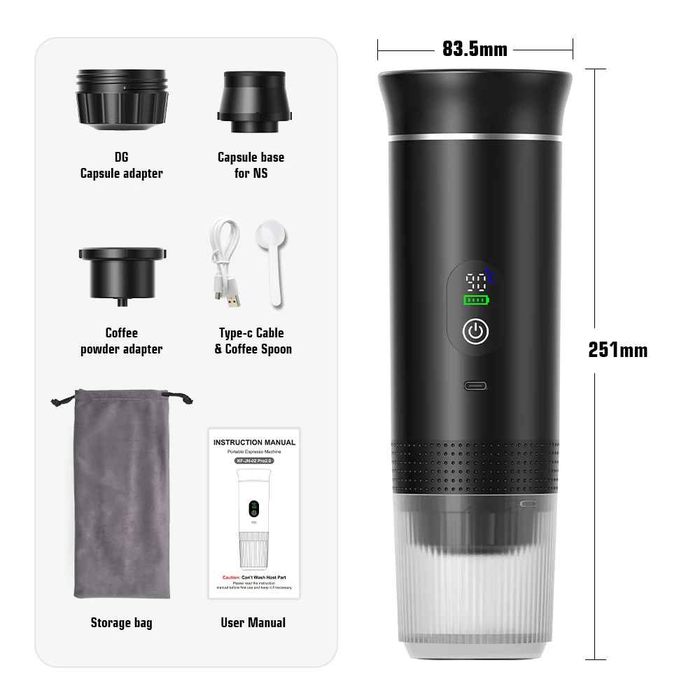 Cafetiere expresso | Portable 3 en 1 Extraordinaire