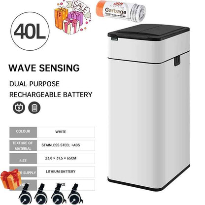 Poubelle electrique | 15-60L Intelligente Rechargeable