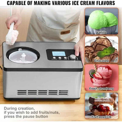 Machine a creme glacee | Avec compresseur 2 L
