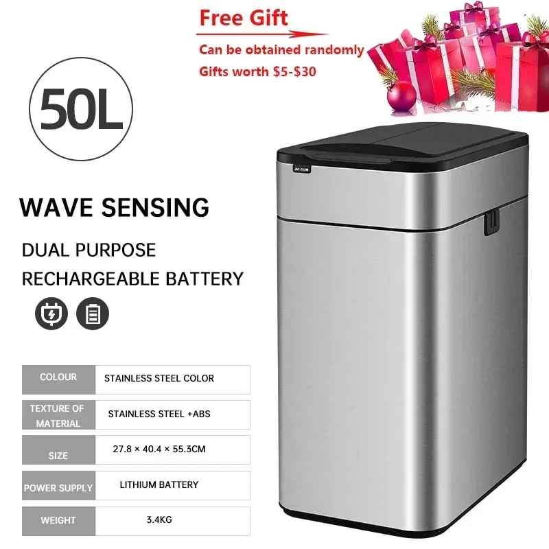 Poubelle electrique  | 30-40-50-60 Litres Inox