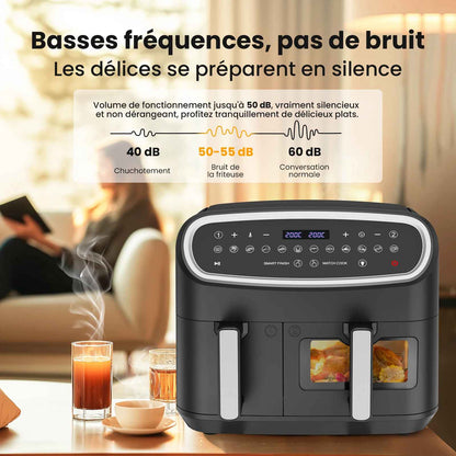 Friteuse à air chaud - Double Puissance