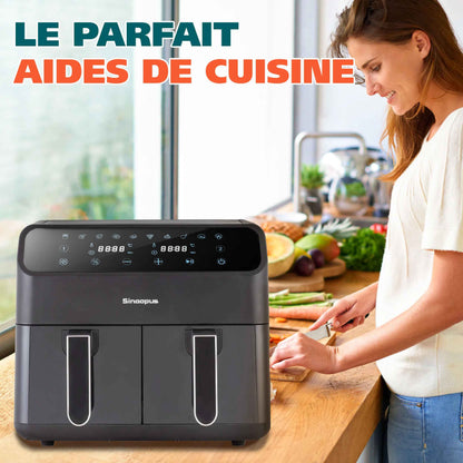 Friteuse à air chaud | 9L Double fenêtre