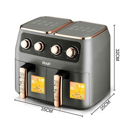Friteuse à air chaud - 2x6L 2800 Watts